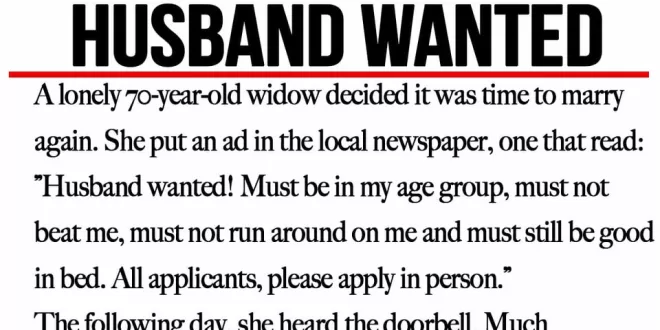 70-year-old widow posts newspaper advert looking for new husband, only for it to go viral