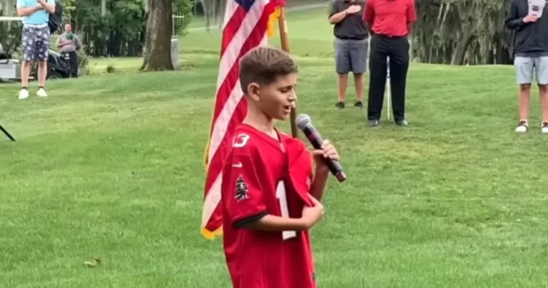 Emotional Impact: 10-Year-Old Wows with National Anthem, Brings Tears to Grown Men”