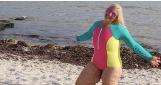 A woman who lost 350 pounds had the best response to being body shamed at the beach