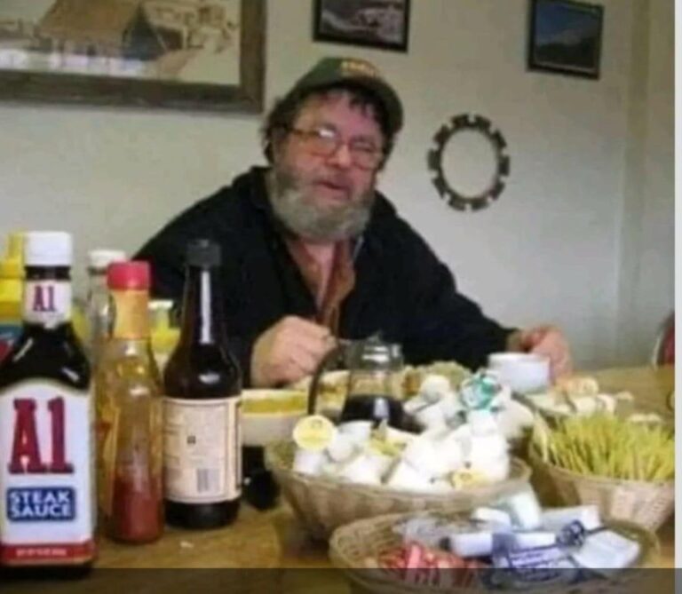 An old man was eating at a truck stop when three rough-looking bikers walked in