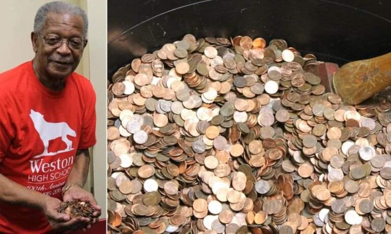 Man collects pennies for 45 yrs leaving bank tellers at a loss for words when he arrives to cash in