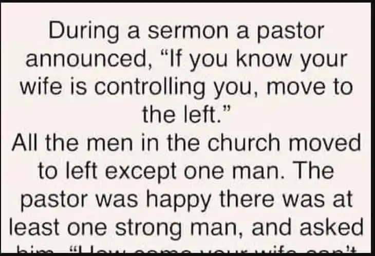 During a sermon a pastor announced