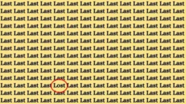 Optical Illusion: If You Have Hawk Eyes Find The Word Lost In 25 Secs