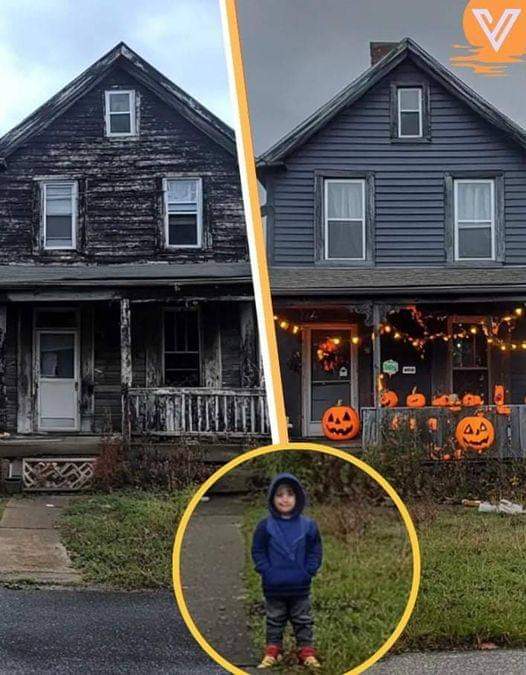 Boy decorates a lonely elderly woman’s house for Halloween to show her the joy of celebrating the holiday